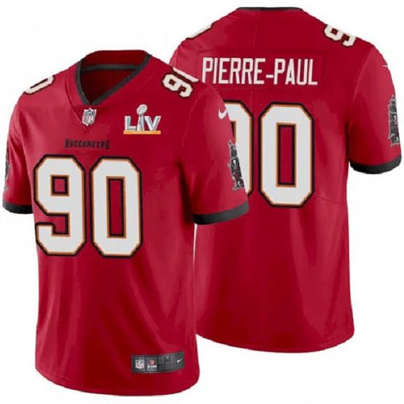 Men Tampa Bay Buccaneers #90 Jason Pierre-Paul Nike Red Super Bowl LV Limited NFL Jersey->tampa bay buccaneers->NFL Jersey